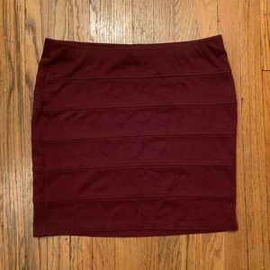 Women’s Burgundy Pencil Skirt